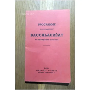 Programme des examen... Vuibert 1951 État:★★★★☆