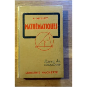 Mathématiques 5eme ...Millet  Hachette  1938 État:★★★★☆
