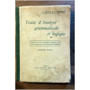Traité d'analyse gra...Calvet Plon 1933 État:★★☆☆☆