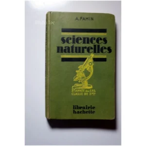 Sciences naturelles-...Famin Hachette 1940 État:★★★☆☆