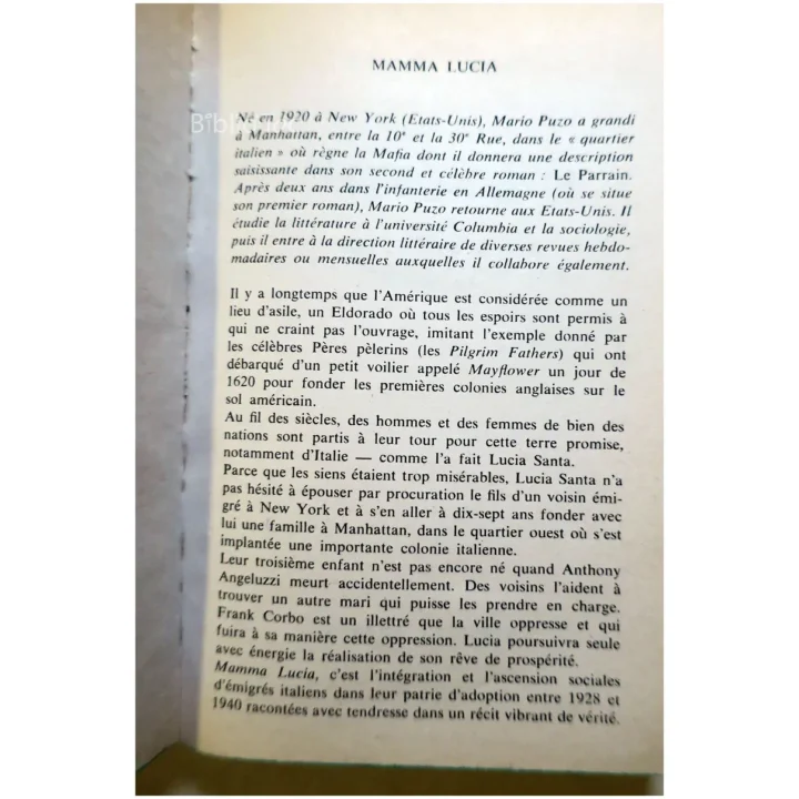 Mamma Lucia...Puzo Le Livre de Poche 1977 – Image 4