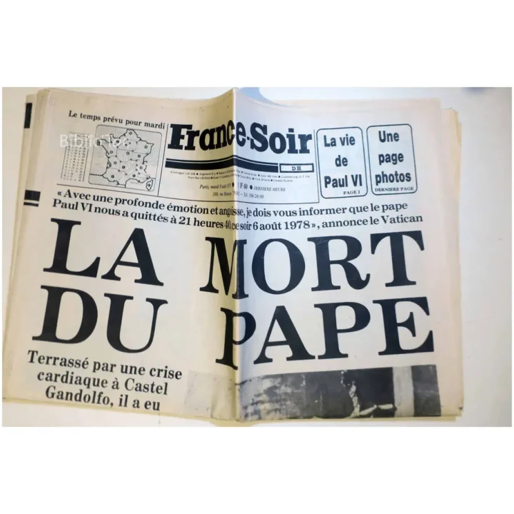 France-soir 8 août 1...  1978 État:★★★☆☆
