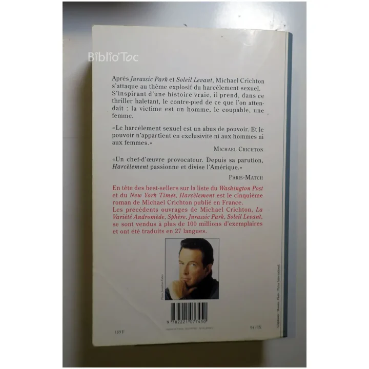 Harcèlement...Crichton Robert Laffont 1994 – Image 2