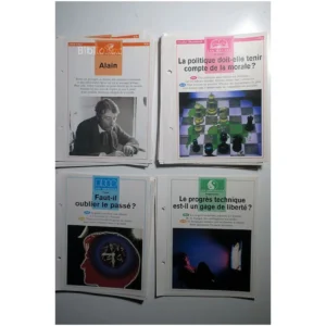 Lot de soixante fiches philo... Atlas 1996