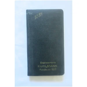 Carnet Établissement Kuhlmann fondés en ...  1938