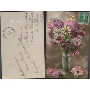 Bouquet dans un vase Bonne fête...  1913