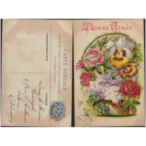 Bouquet de pensée rose œillet Paillettes...