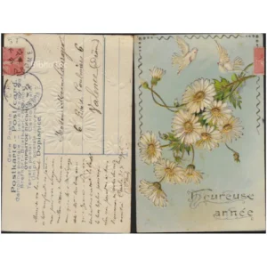 Bouquet marguerites Colombes Heureuse an...  1918