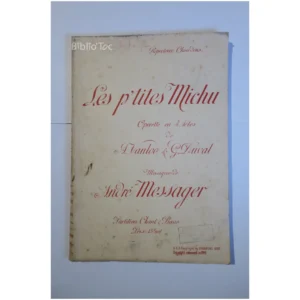 Les p’tites Michu Opérette en 3 Actes  P...